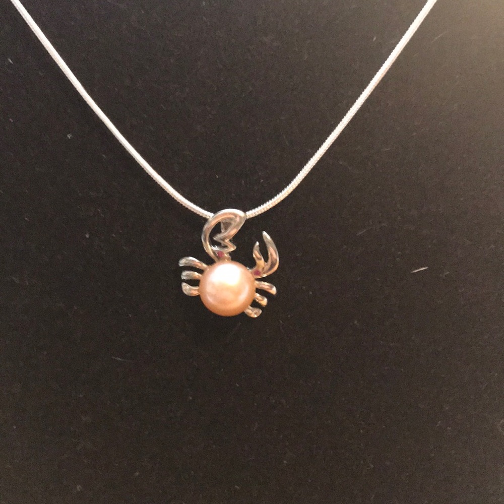 NWOT 925 Necklace real freshwater pearl